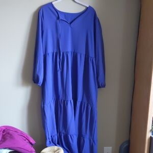 Elegant Blue Women's Dress
